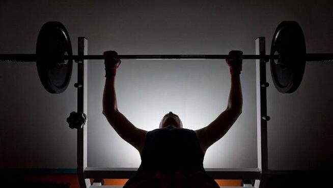 A man with a bar